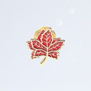 Red Brass Canadian Maple Leaf Pin for Proud Women & Men - Perfect Accessory for Every Occasion