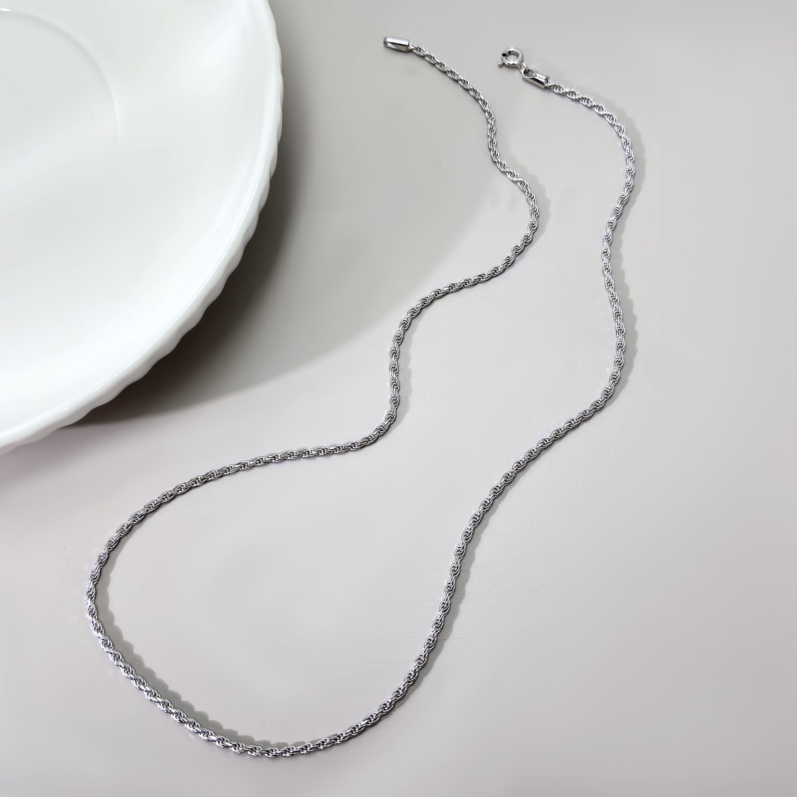 Rope-Style Chains: Stunning Silver Chain Necklaces | Elegant Jewelry for Men & Women - Image 4